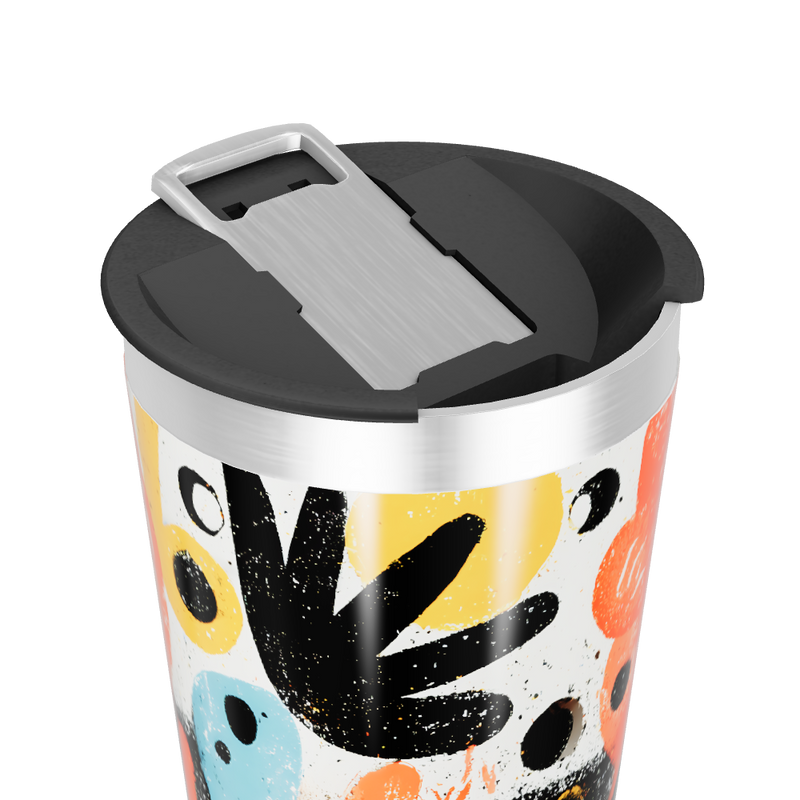 Copo Térmico - Estampa Colorida Abstrata