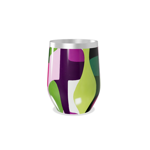 Copo Térmico Slim - Colorido Abstrato Inox