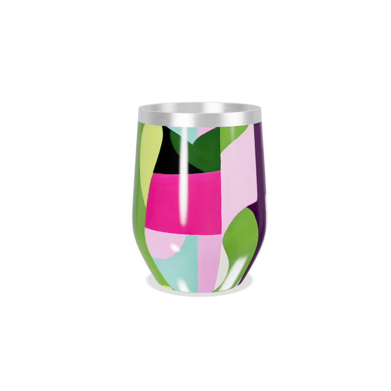 Copo Térmico Slim - Colorido Abstrato Inox