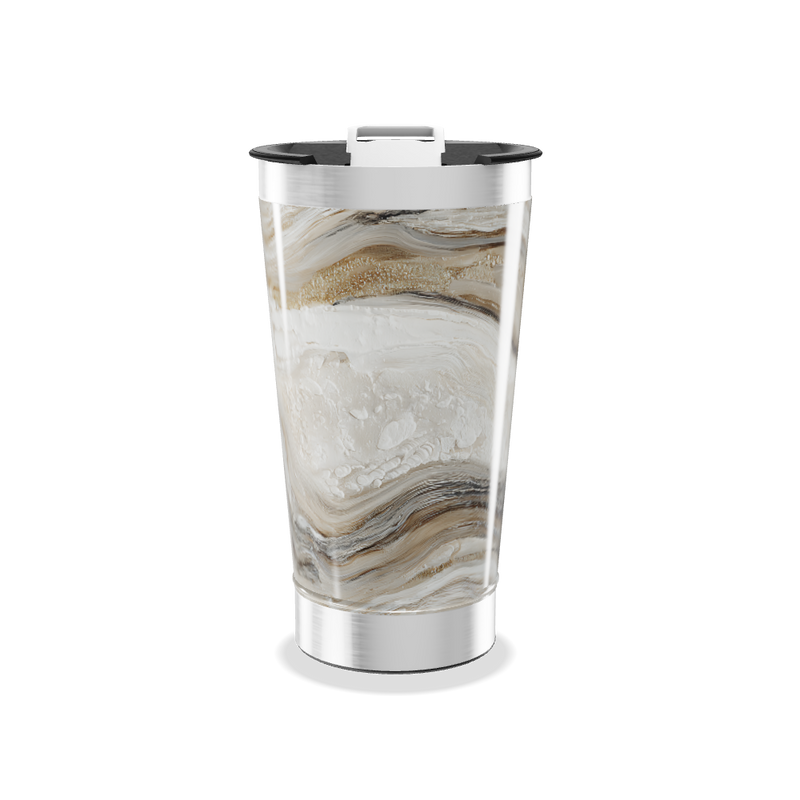 Copo Térmico - Mármore Bege Inox