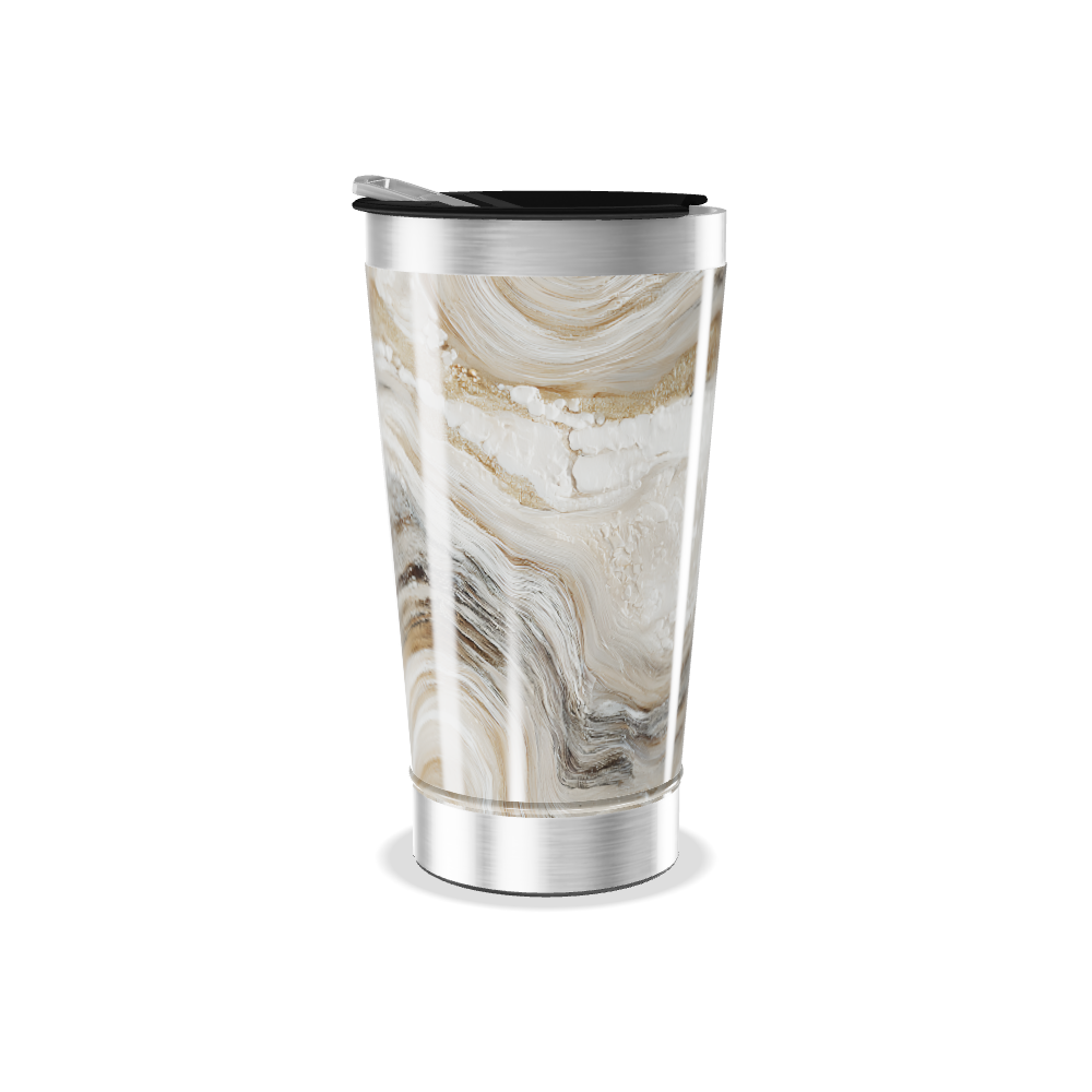 Copo Térmico - Mármore Bege Inox