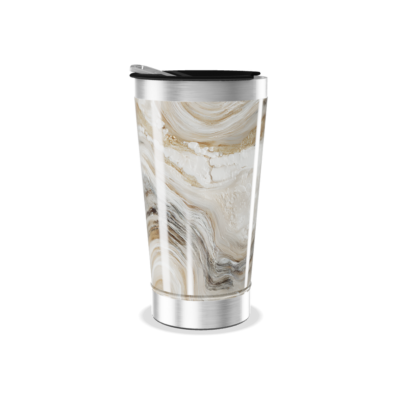 Copo Térmico - Mármore Bege Inox