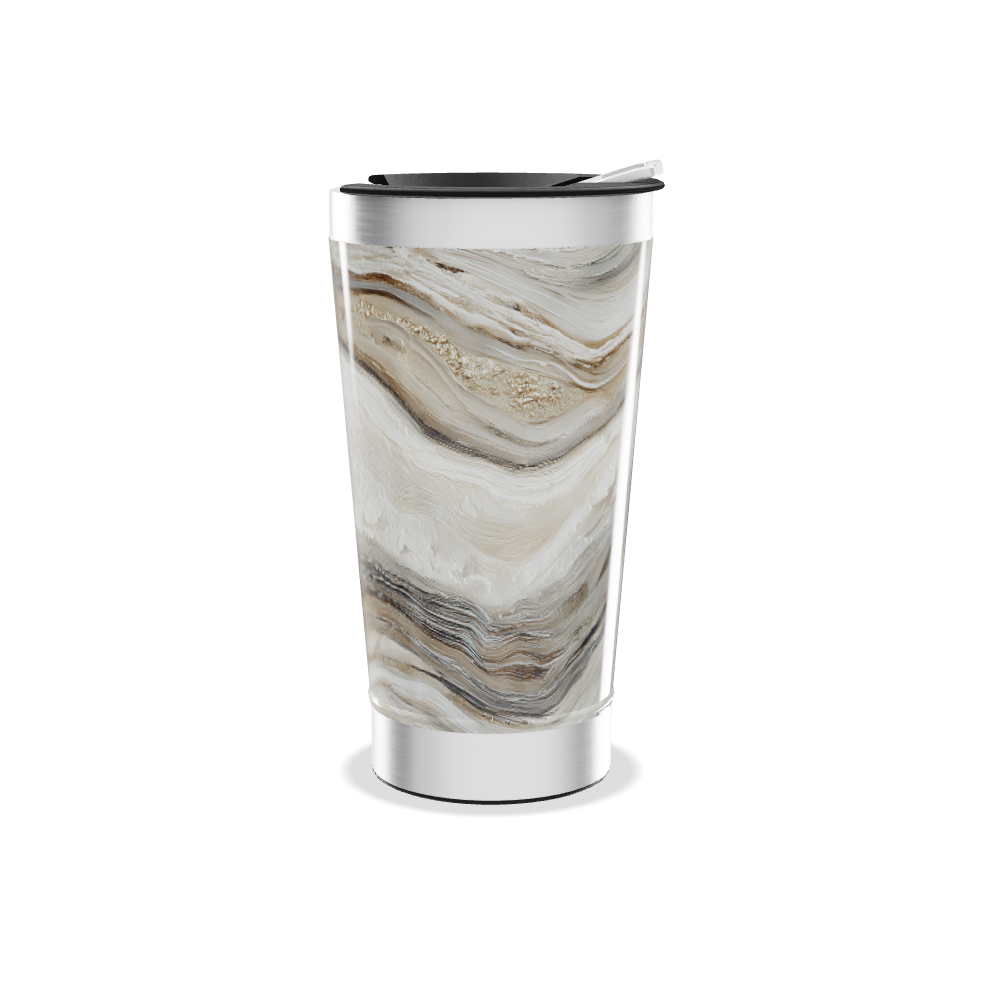 Copo Térmico - Mármore Bege Inox