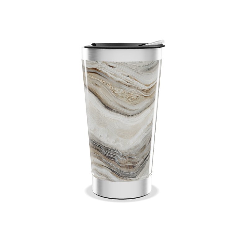 Copo Térmico - Mármore Bege Inox