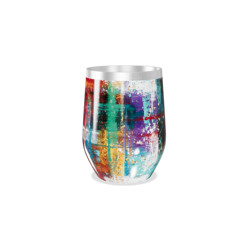 Copo Térmico Slim - Estampa Abstrata Colorida