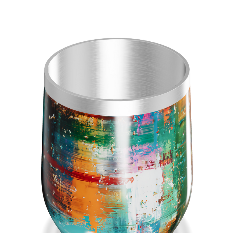 Copo Térmico Slim - Estampa Abstrata Colorida