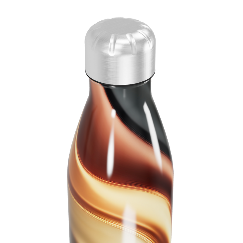 Garrafa Inox Estampa Marrom e Bege