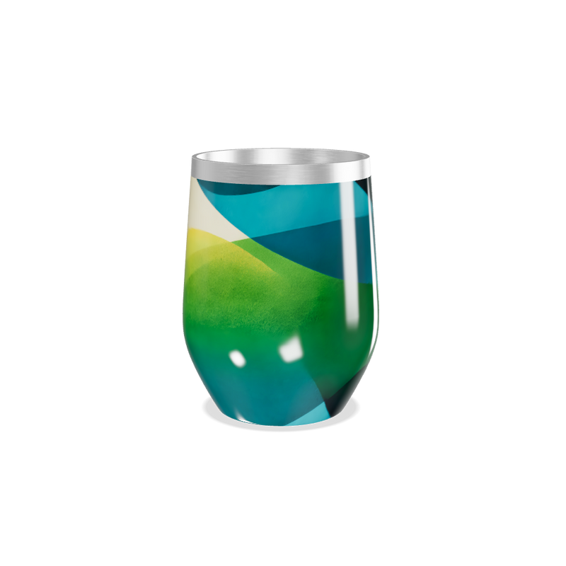 Copo Térmico Slim - Estampa Verde e Azul