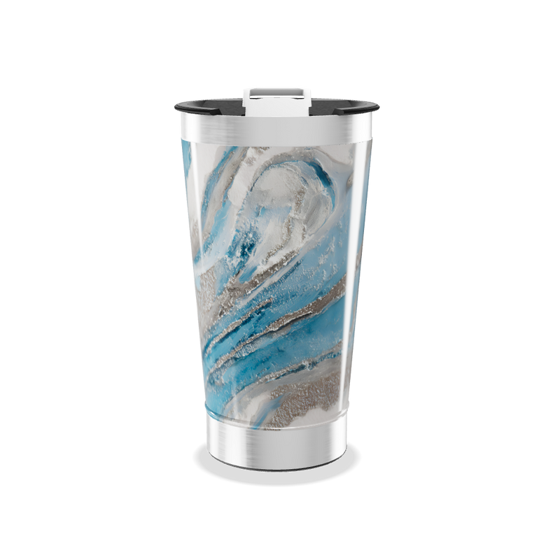 Copo Térmico - Azul Marmorizado Inox