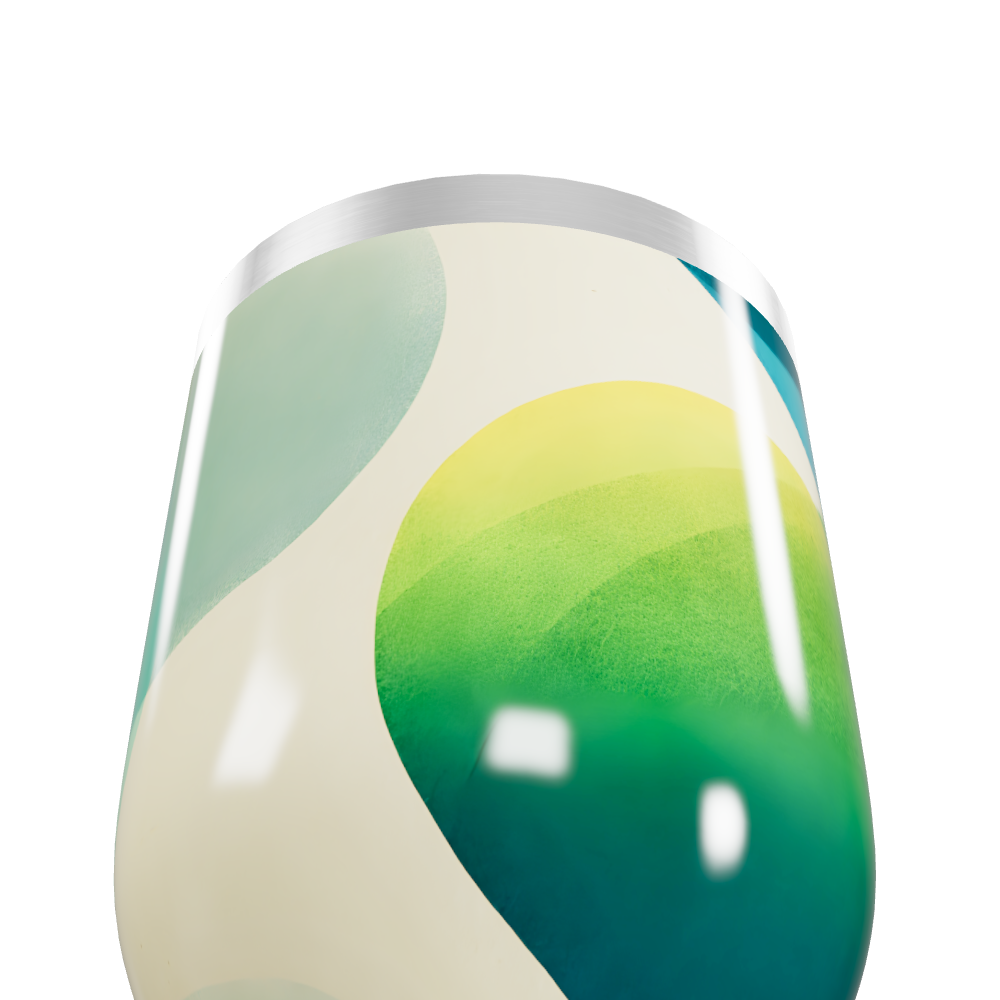 Copo Térmico Slim - Estampa Verde e Azul