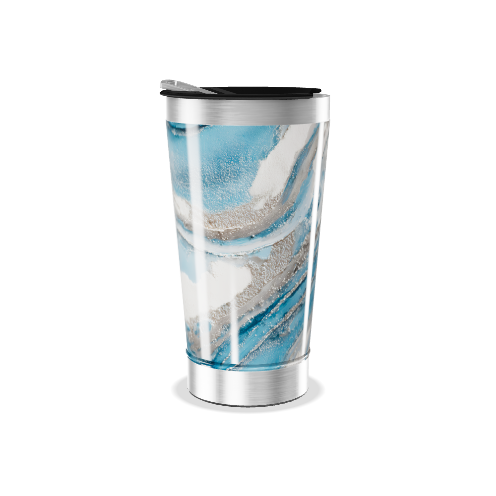 Copo Térmico - Azul Marmorizado Inox