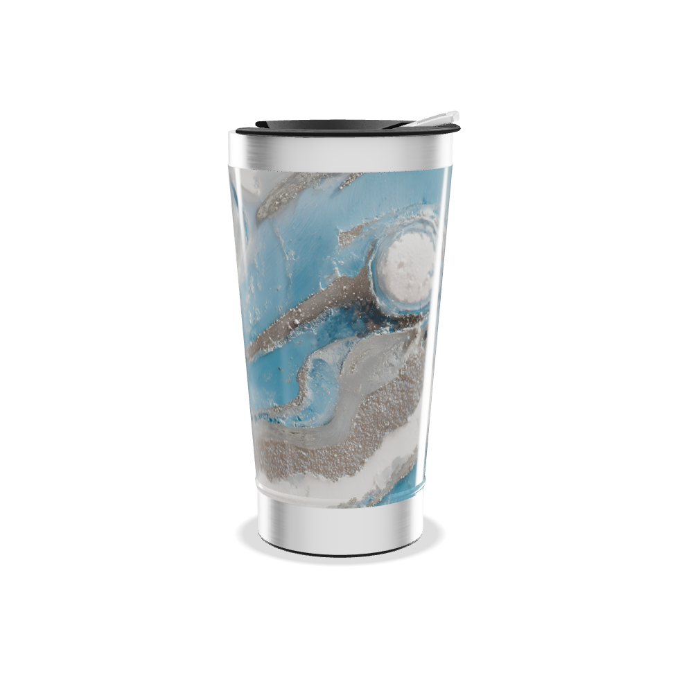 Copo Térmico - Azul Marmorizado Inox
