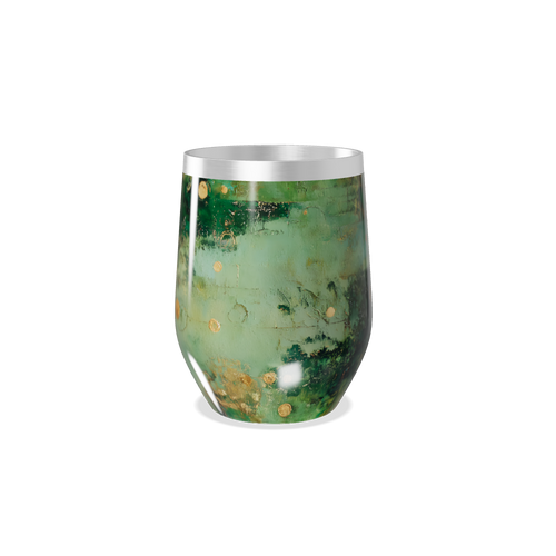 Copo Térmico Slim Verde Pontilhado Inox