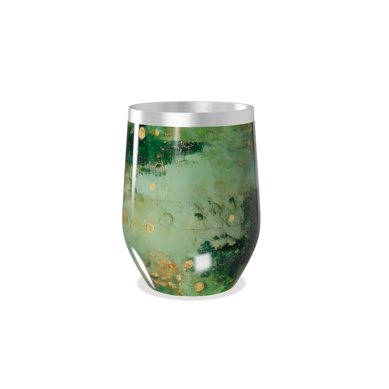 Copo Térmico Slim Verde Pontilhado Inox