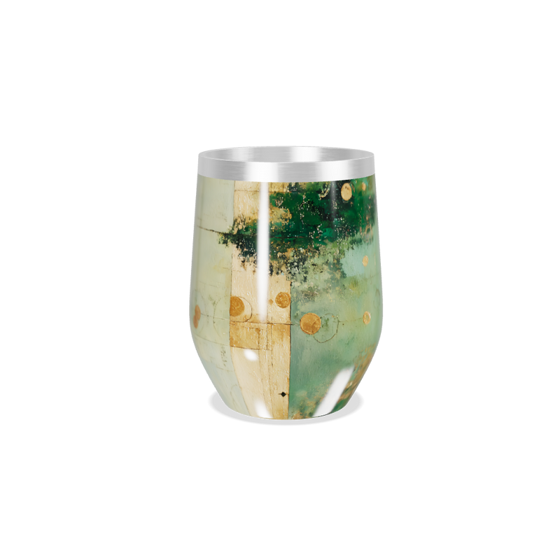 Copo Térmico Slim Verde Pontilhado Inox