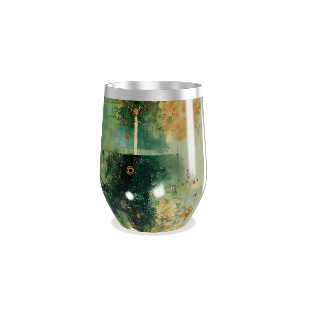 Copo Térmico Slim Verde Pontilhado Inox