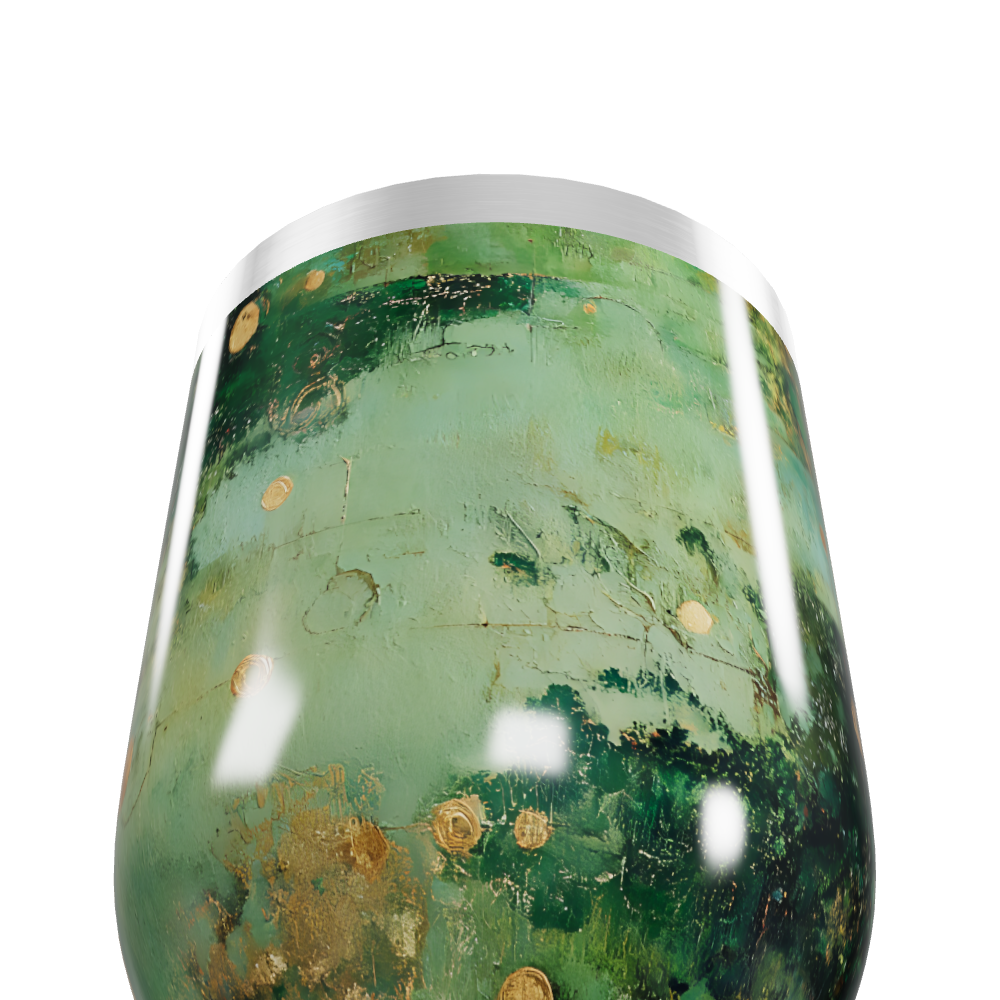 Copo Térmico Slim Verde Pontilhado Inox