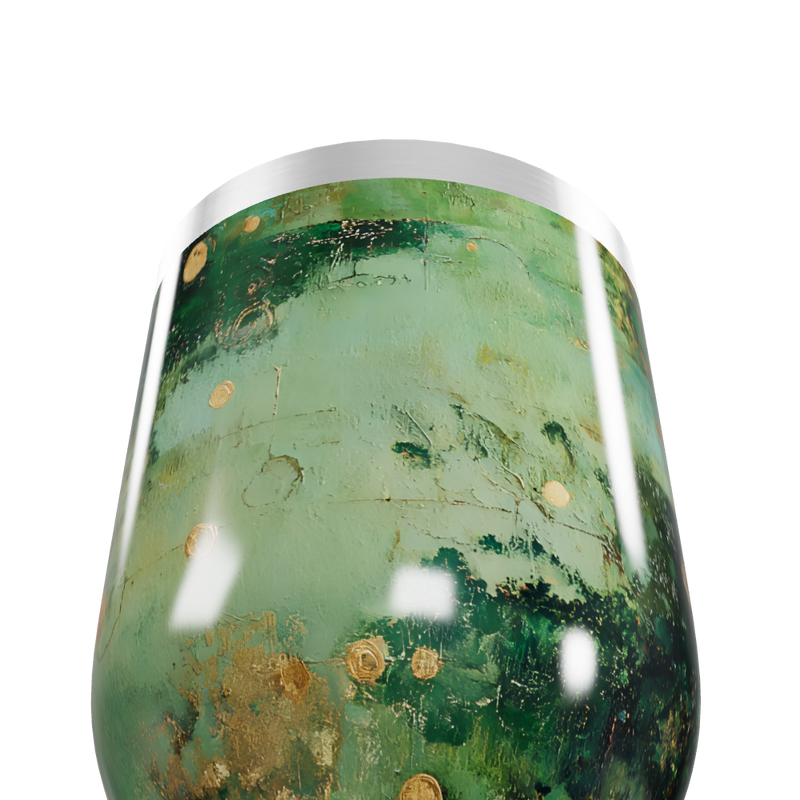 Copo Térmico Slim Verde Pontilhado Inox