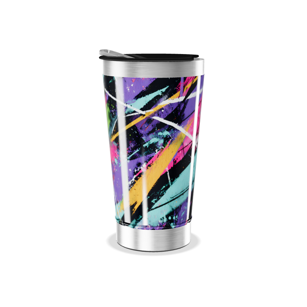 Copo Térmico - Estampa Abstrata Colorida