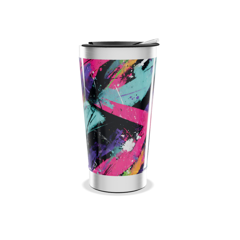 Copo Térmico - Estampa Abstrata Colorida