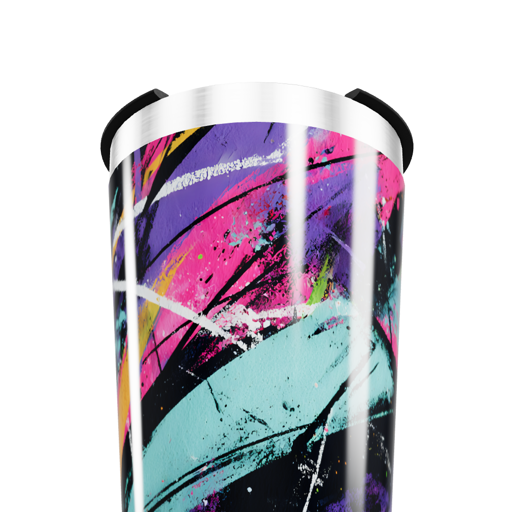 Copo Térmico - Estampa Abstrata Colorida