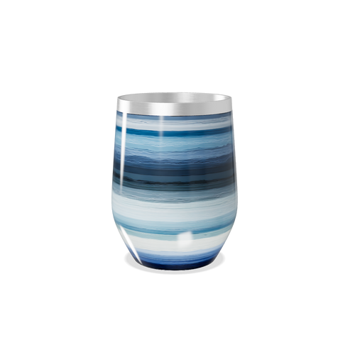 Copo Térmico Slim - Listras Azul Aço Inox