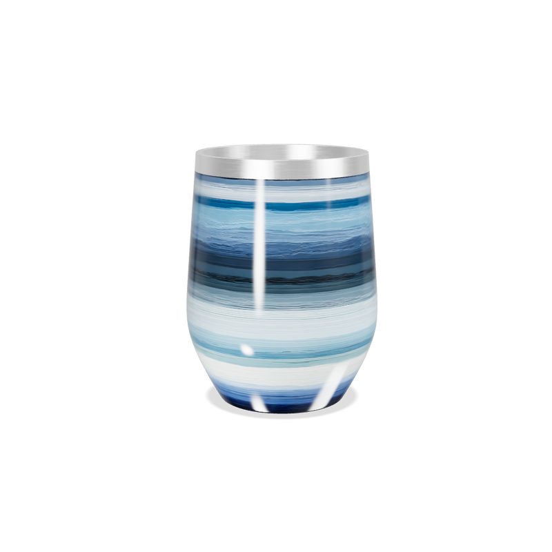 Copo Térmico Slim - Listras Azul Aço Inox