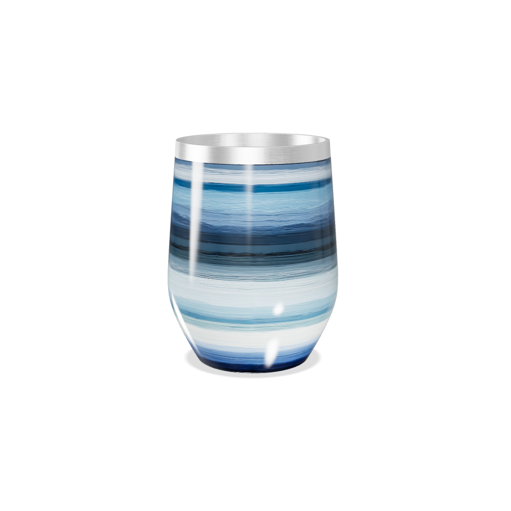 Copo Térmico Slim - Listras Azul Aço Inox