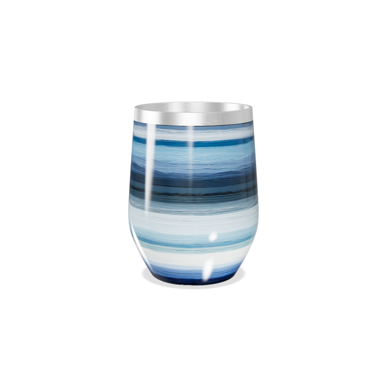 Copo Térmico Slim - Listras Azul Aço Inox