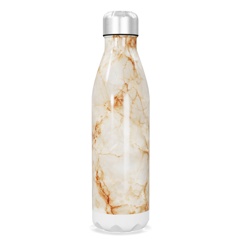 Garrafa Inox - Estampa Mármore Bege