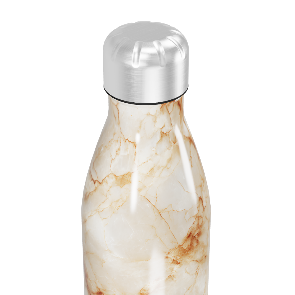 Garrafa Inox - Estampa Mármore Bege