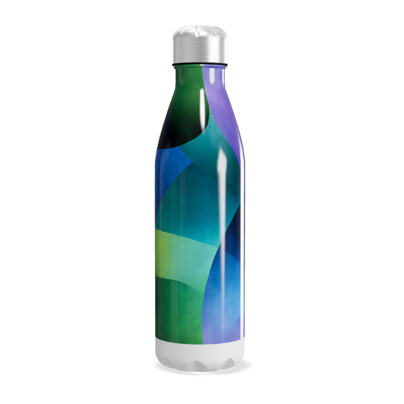 Garrafa Inox - Estampa Azul e Roxa