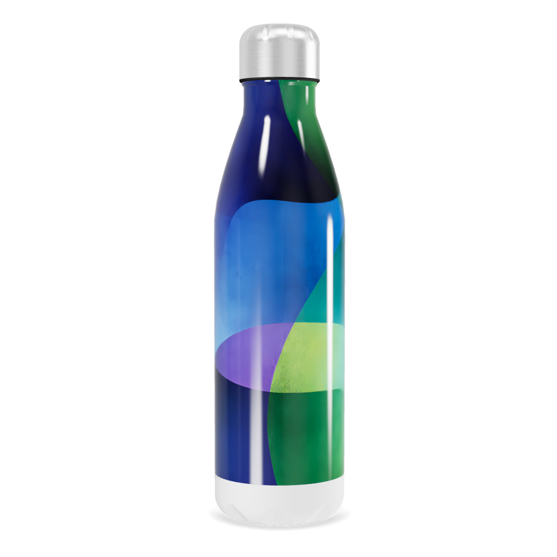 Garrafa Inox - Estampa Azul e Roxa