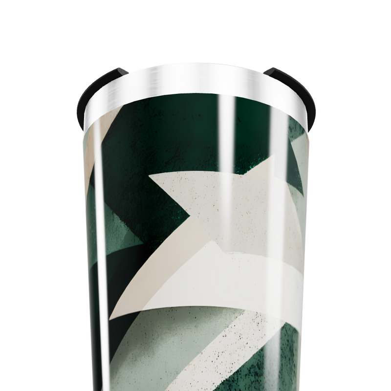 Copo Térmico - Estampa Geométrica Verde