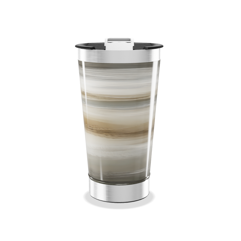 Copo Térmico - Marrom Bege Listrado