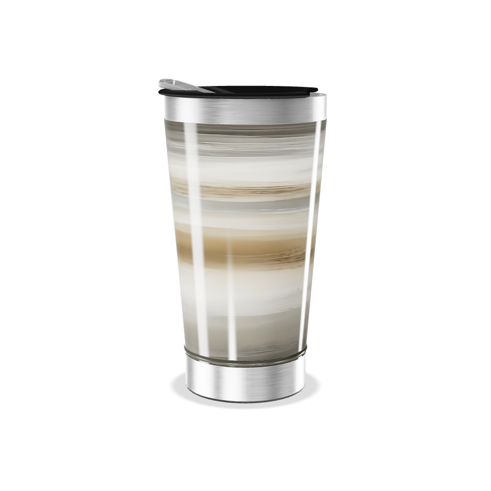 Copo Térmico - Marrom Bege Listrado