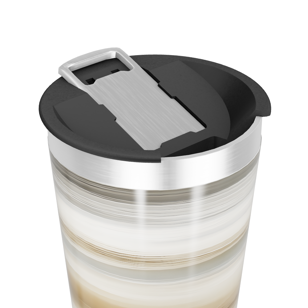 Copo Térmico - Marrom Bege Listrado