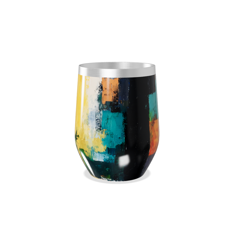 Copo Térmico Slim - Estampa Abstrata Colorida