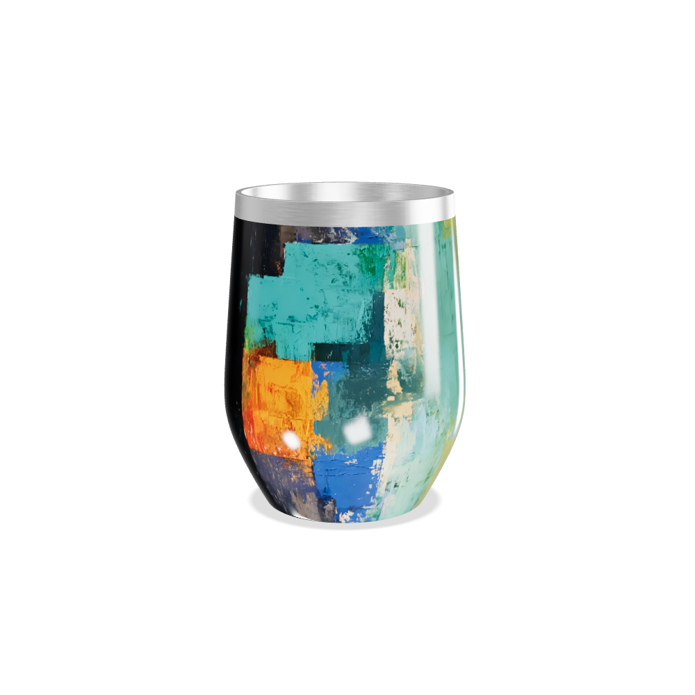 Copo Térmico Slim - Estampa Abstrata Colorida