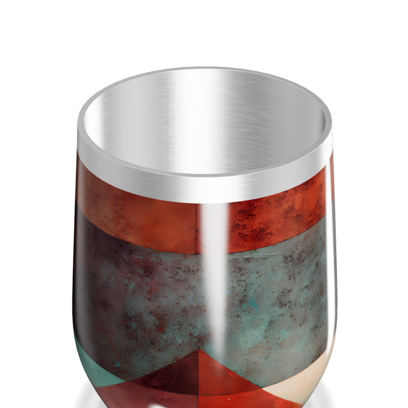 Copo Térmico Slim - Estampa Geométrica Colorida