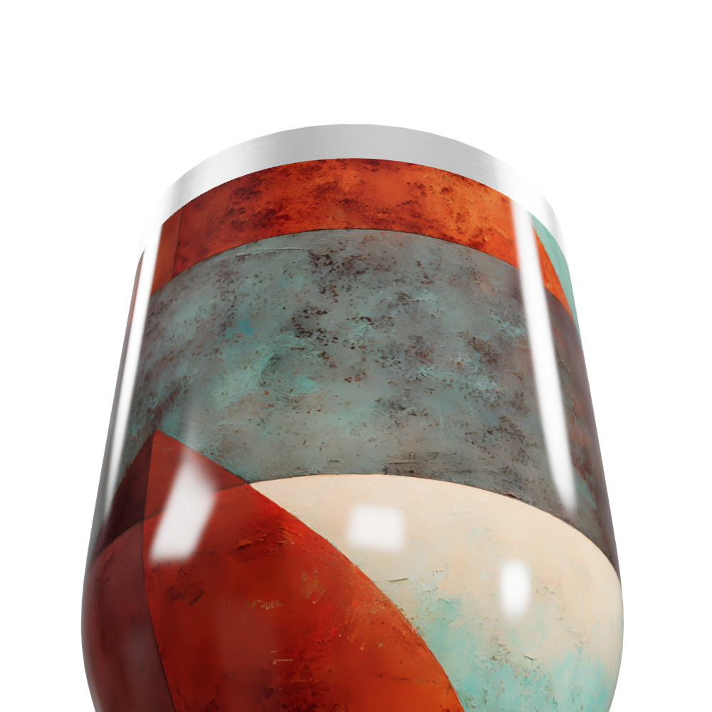 Copo Térmico Slim - Estampa Geométrica Colorida