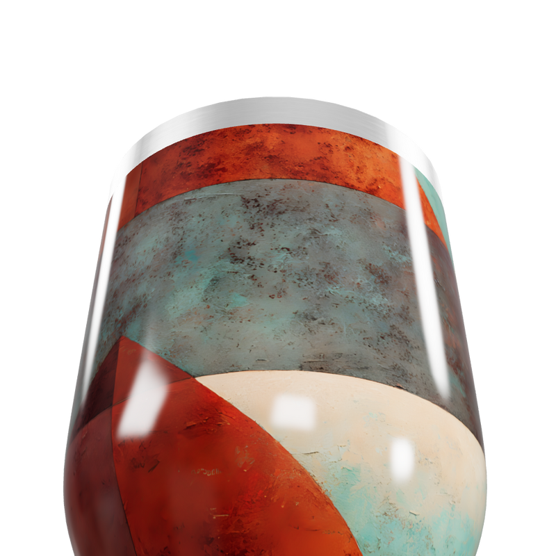 Copo Térmico Slim - Estampa Geométrica Colorida