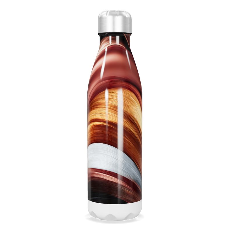 Garrafa Inox - Estampa Marrom e Branca