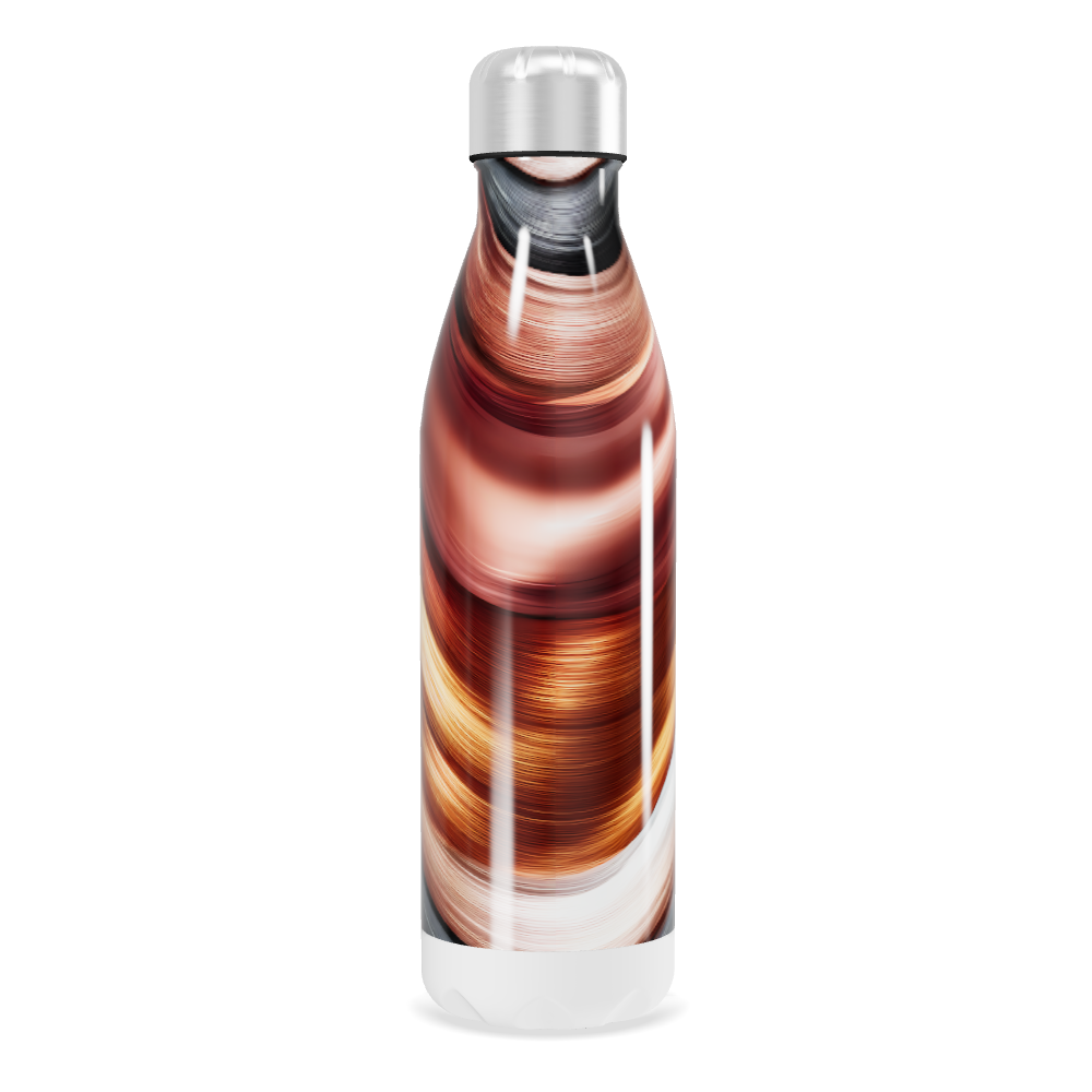 Garrafa Inox - Estampa Marrom e Branca