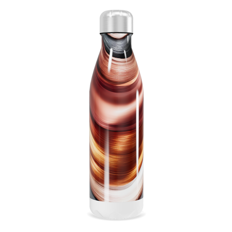 Garrafa Inox - Estampa Marrom e Branca