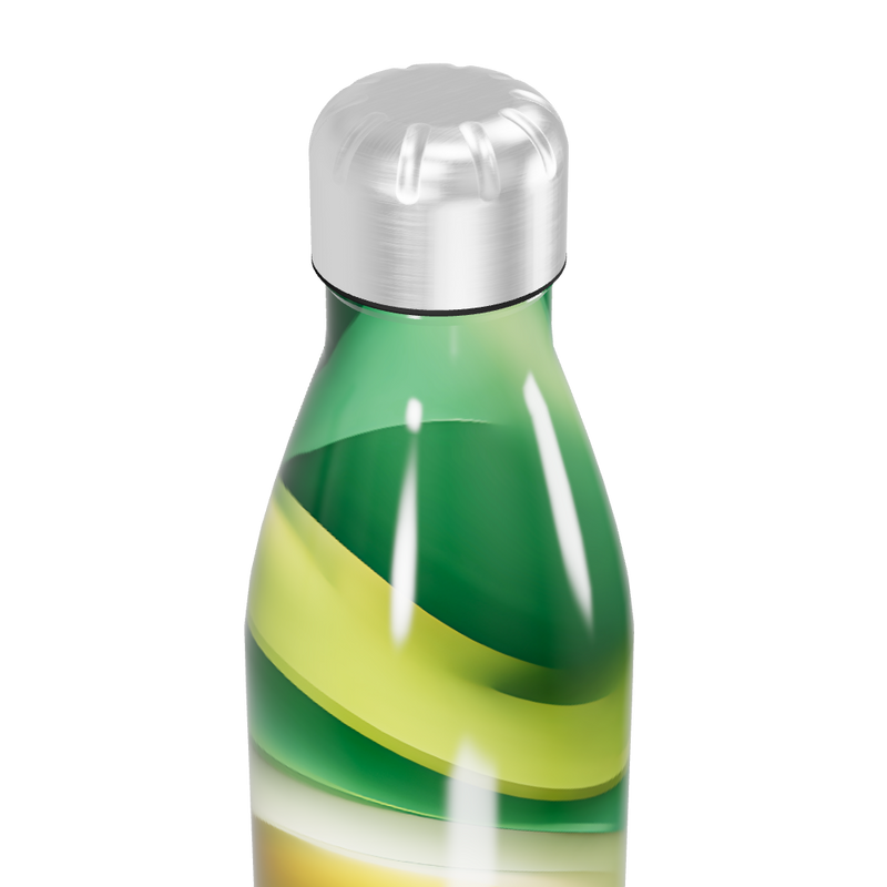 Garrafa Inox - Verde e Amarela Estampada
