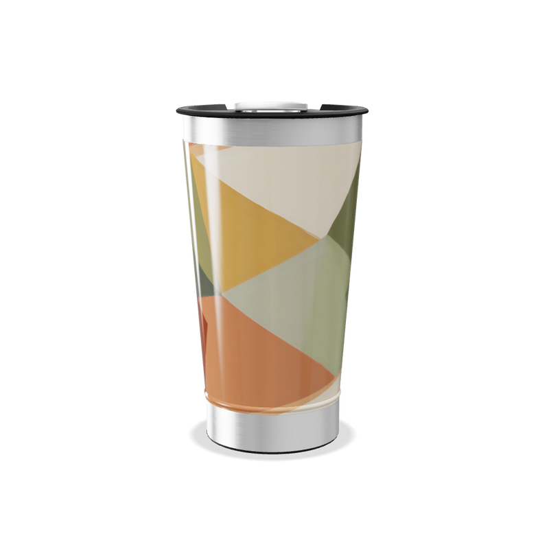 Copo Térmico - Geométrico Colorido Aço