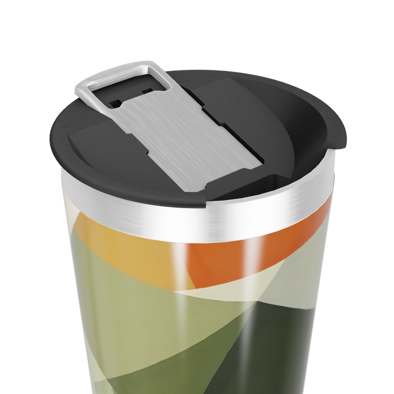 Copo Térmico - Geométrico Colorido Aço