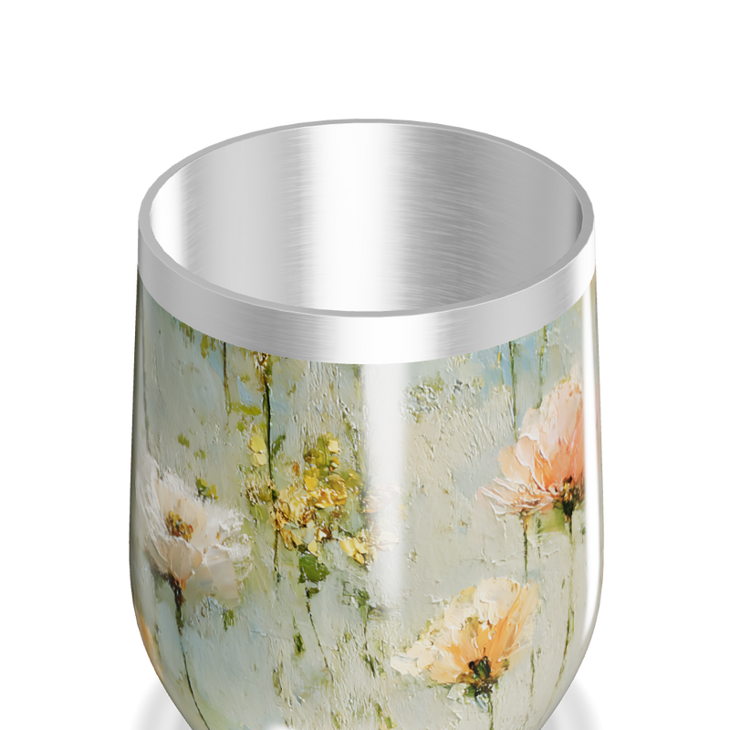 Copo Térmico Slim - Floral Aço Inox