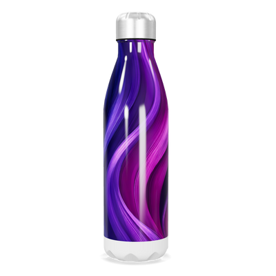 Garrafa Inox - Roxa com Estampa Ondulada